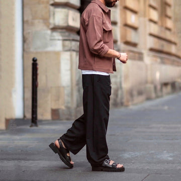 Black Lightweight Chunky Sandals