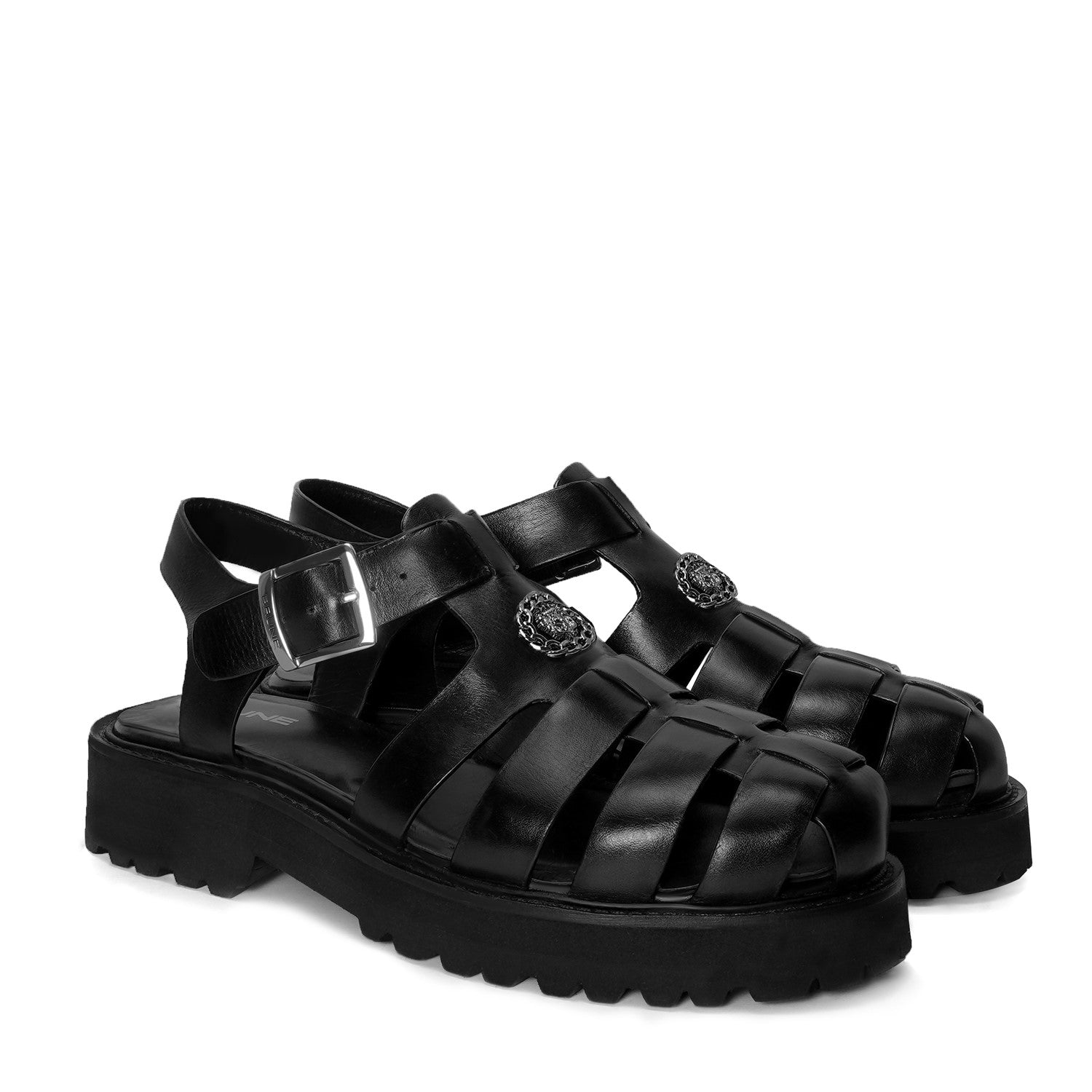 Black Cage Sandals