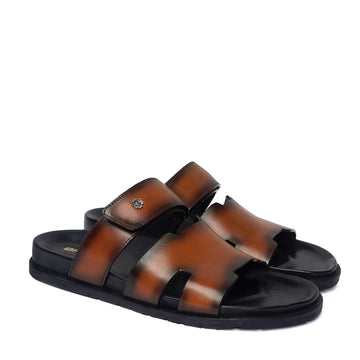 Burnished Tan Summer Slippers