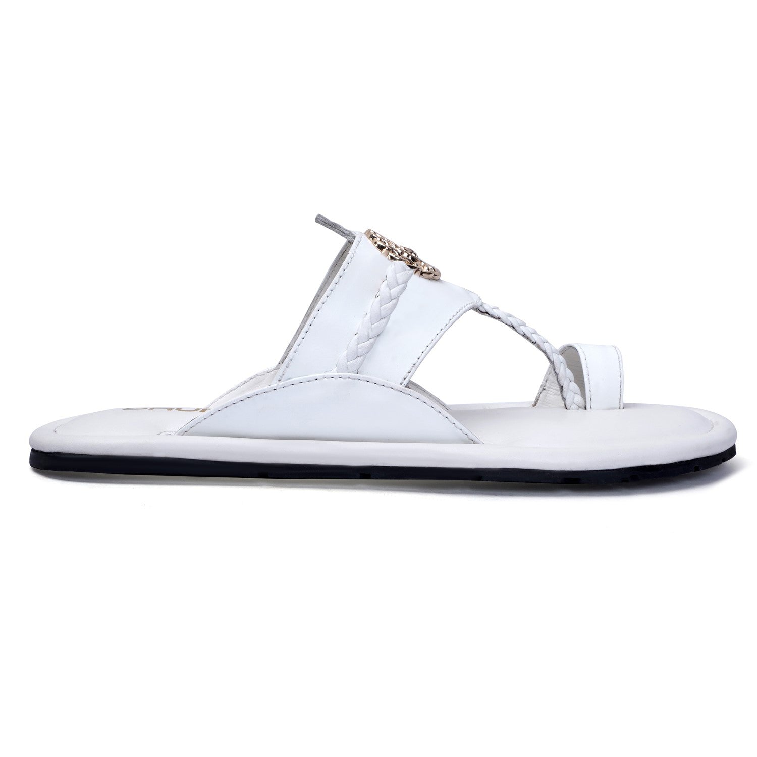 Exotic White Kolhapuri Slipper