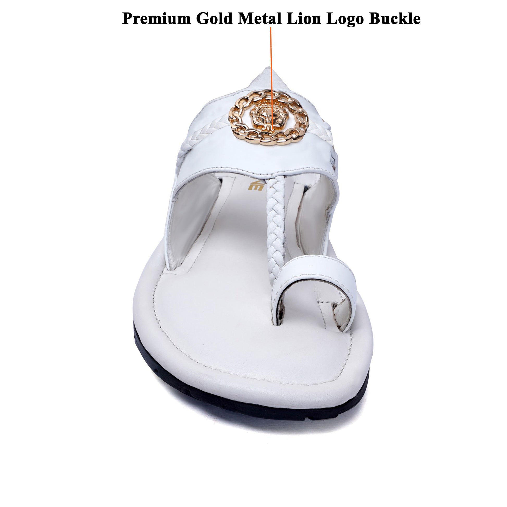 Exotic White Kolhapuri Slipper