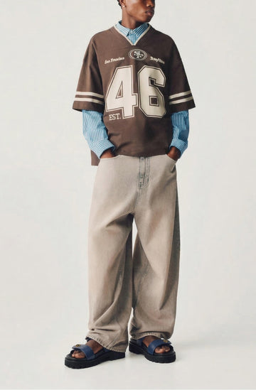 Blue Texture Leather Double Strap Super Chunky Sandals