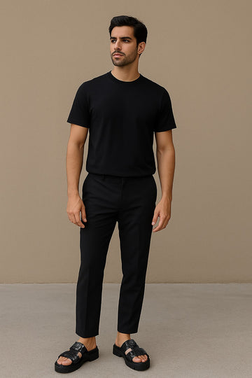 Deep Cut Croco Comfy Black Super Chunky Slide-in Slippers