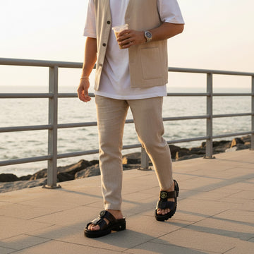 Comfy Black Super Chunky Slide-in Slippers