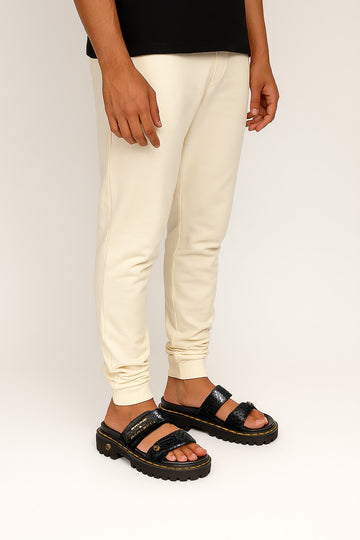 Black Deep Cut Croco Leather Chunky Sole Slippers in Adjustable Strap