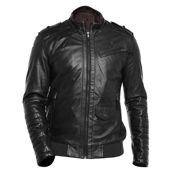 Slim Fit Black leather jacket