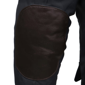 Black Buttoned Style Lapel Collar Men Puffer Blazer Coat & Jacket