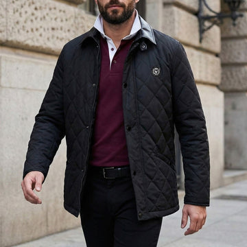 Short standing Collar Black Puffer jacket