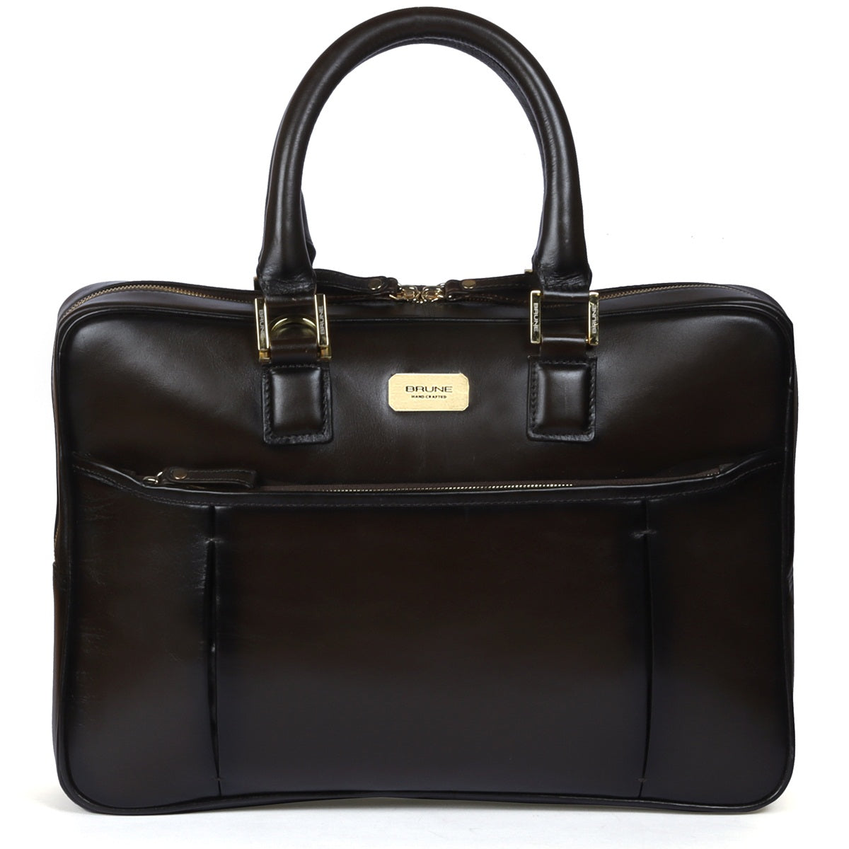 Dark Brown Professional Office Leather Briefcase