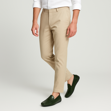 Green Stitched Strap Loafer in Deep Cut Leather