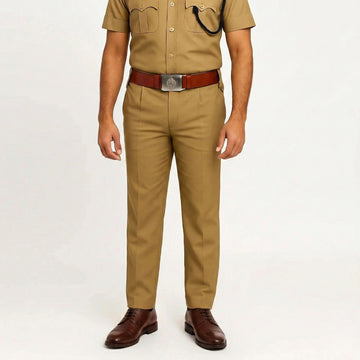 Light Weight Police Uniform Shoe in Dark Brown Leather