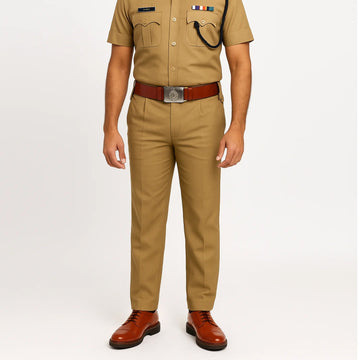 Light Weight Police Uniform Shoe in Cognac Genuine Leather