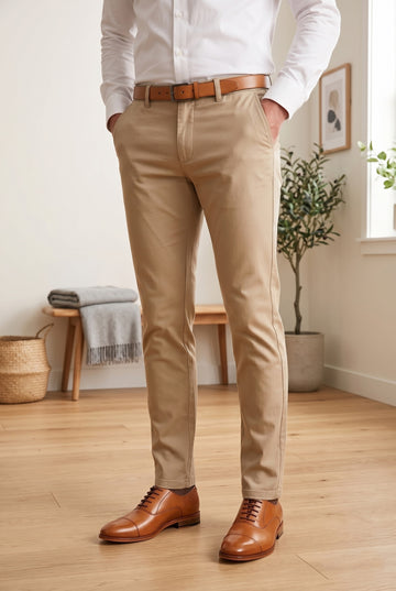 Police Uniform Shoes in Tan Leather with Leather Sole