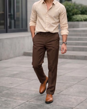 Police Uniform Lighweight in Tan Leather with Leather Sole By Brune & Bareskin