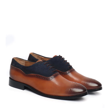 Tan Genuine Leather Brogue/Oxford By Brune & Bareskin
