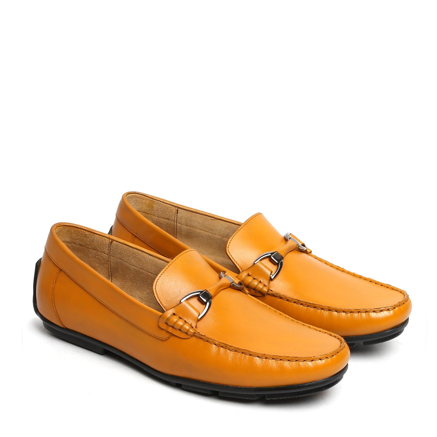Yellow Horsebit Leather Loafers By Brune