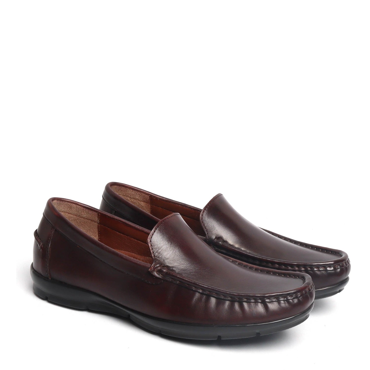 Light Weight Super Flexible Loafers in Dark Brown Leather