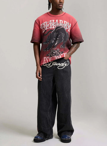 Chunky Boot in Real Ostrich Blue Leather With Metal Plate