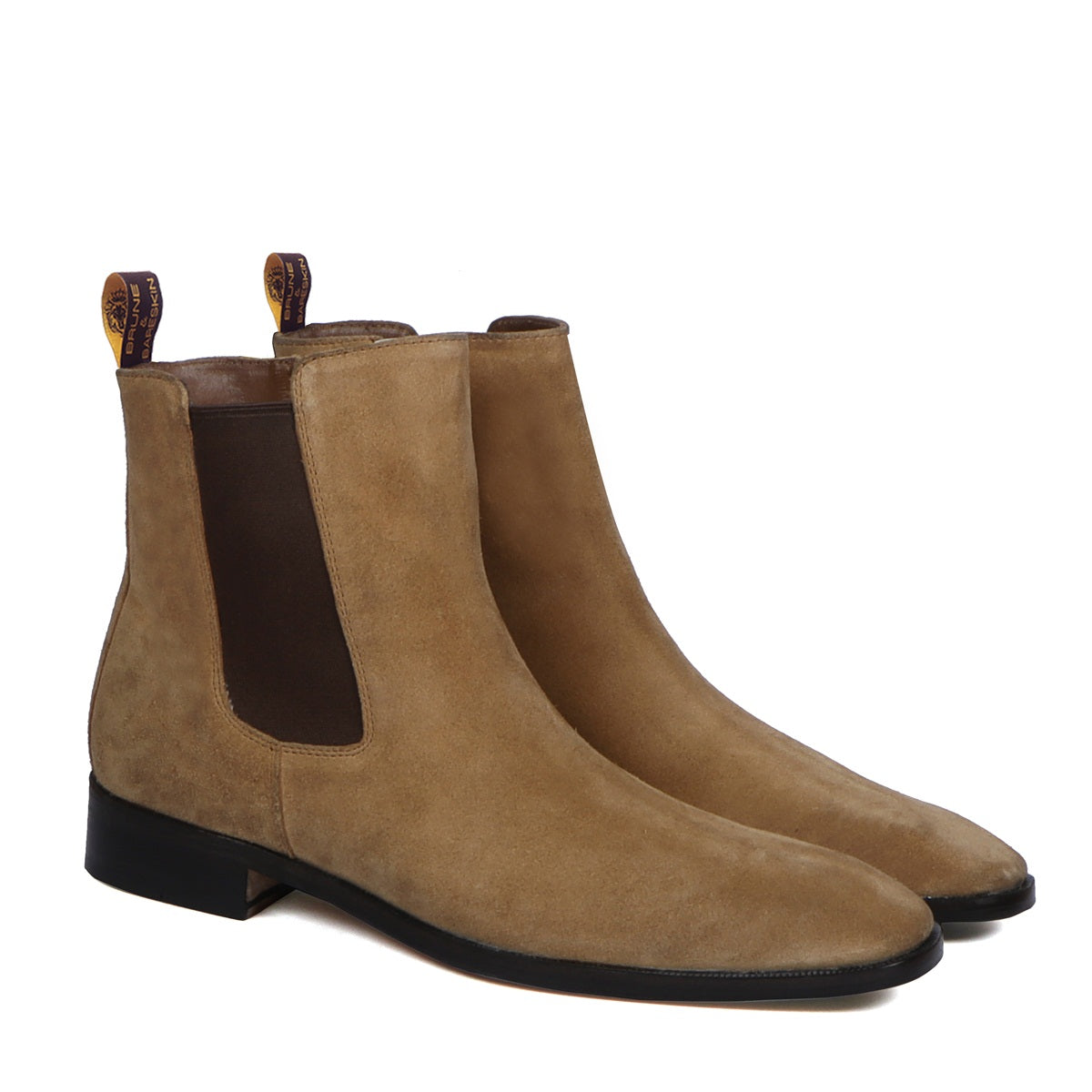 Brown Suede Leather Chelsea Boot