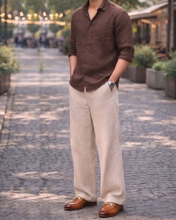 Tan Croco Textured Leather Loafer
