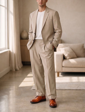 Tan Leather Cap Toe Chukka Boots with Zip & Light Weight Sole