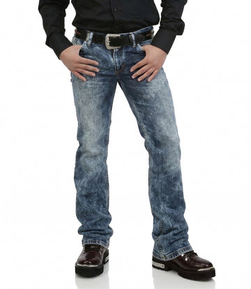 Metal Plate Chunky Boot in Coco Textured Dark Brown Leather