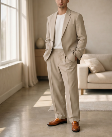 Tan Weaved Leather Loafers