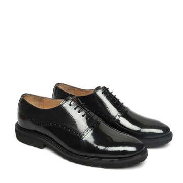 Black Leather LACE-UP formal shoe in light weight By Brune & Bareskin