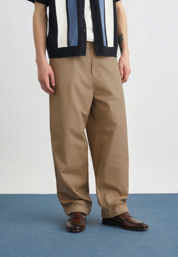 Patina Finish Leather Loafer with Brush Stroke Punching Apron Toe