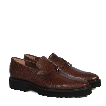 Light Weight Chunky Loafer with Metal Bit Tassels