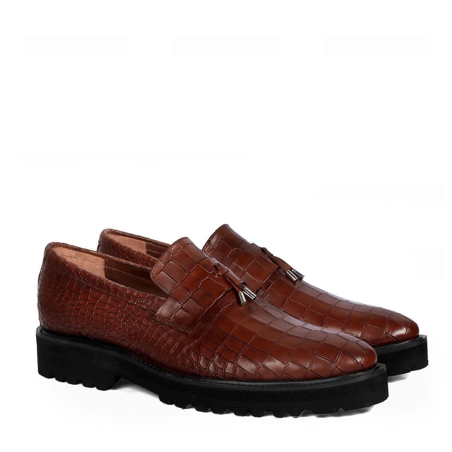 Light Weight Chunky Loafer with Metal Bit Tassels