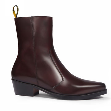 Dark Brown Cowboy Cuban Heel Boots