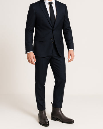 Grey Cowboy Deep Cut Croco Leather Cuban Heel Boots