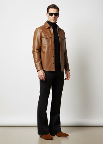 Rustic Brown Suede Leather Cowboy Boots in Cuban Heel