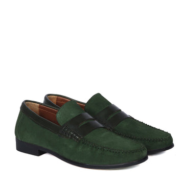 Silhouette Green Loafers Suede Leather