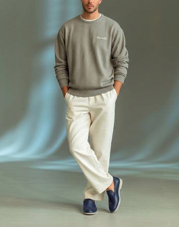 Textured Leather Yacht Slip-On Shoes in Navy Blue Color