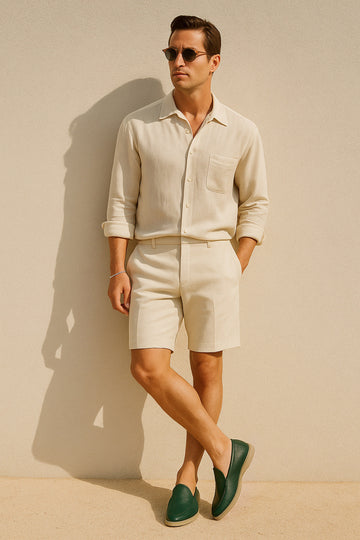 Textured Leather Yacht Slip-On Shoes in Green