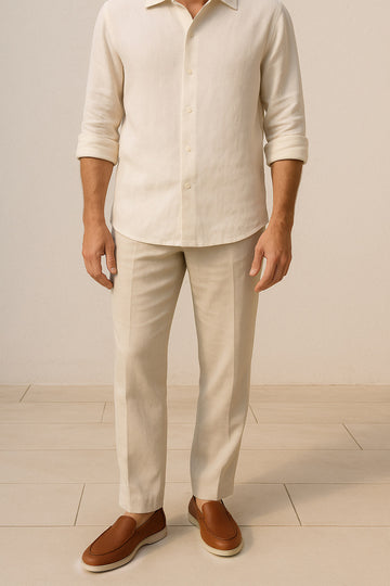 Textured Leather Yacht Slip-On Shoes in Tan