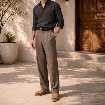 Ray Blend Stingray Suede Leather in Beige Yacht Loafers