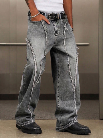 Chunky Sole Black Chelsea Boot in Light Weight with Snake Skin Textured