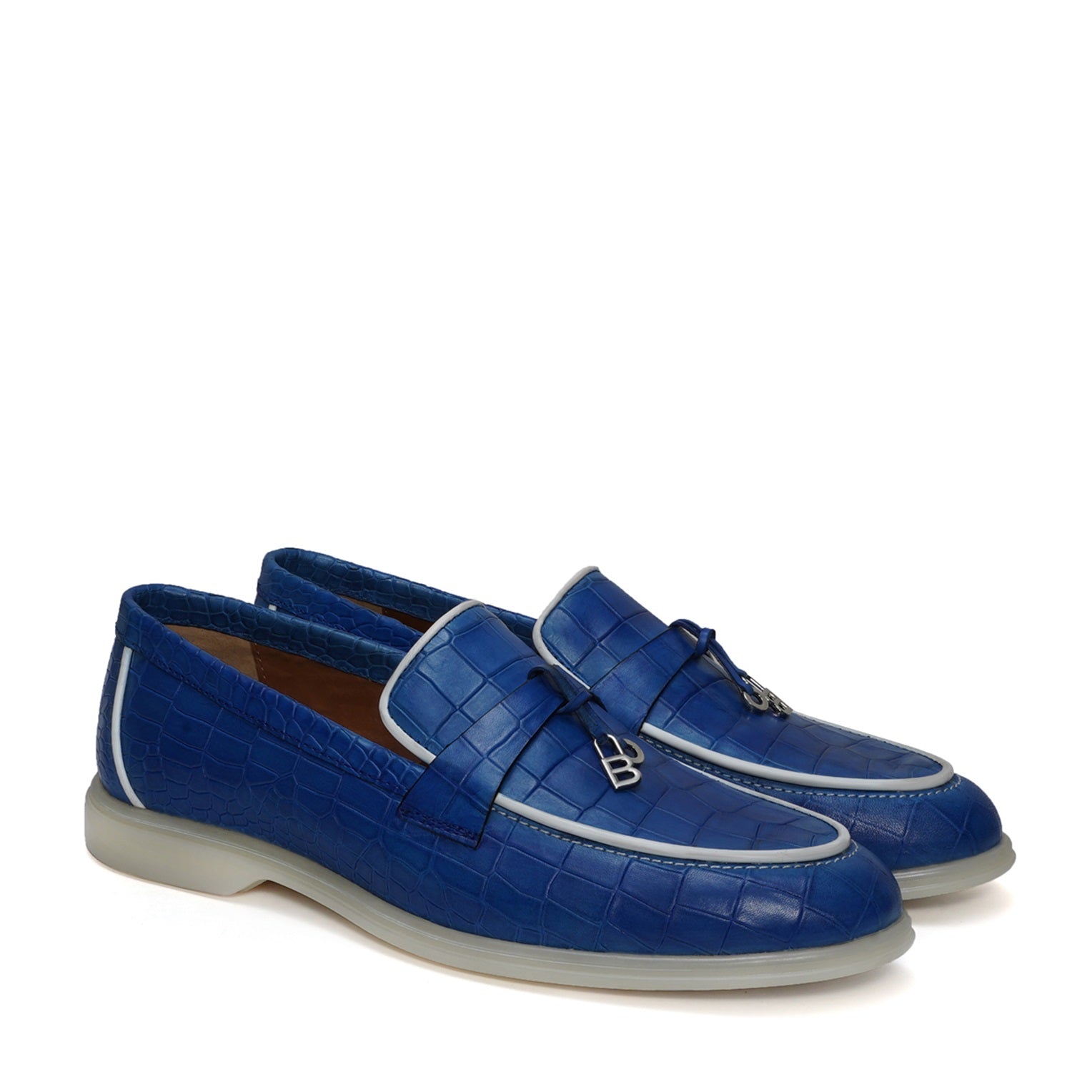 Blue Deep Cut Yacht Loafer With Light Weight Sole