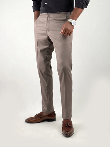 Tan Glossy/Suede Leather Apron Toe Tassel Slip-On Shoes