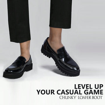 Light Weight Black Chunky Loafer