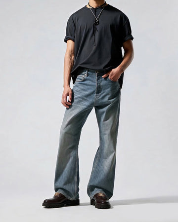 Dark Brown Leather Chunky Sole Loafers with Golden Lion Logo