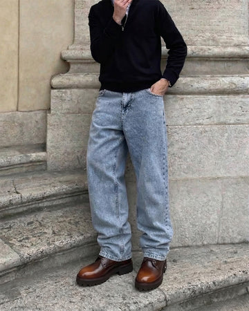 Dual Tone Tan Chunky Lightweight Leather Boots