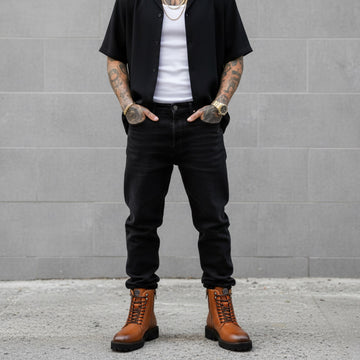 Luxury Tan High-Top Chunky Boots