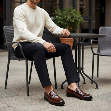 Tan Brush off Loafers with Cushioned Comfort