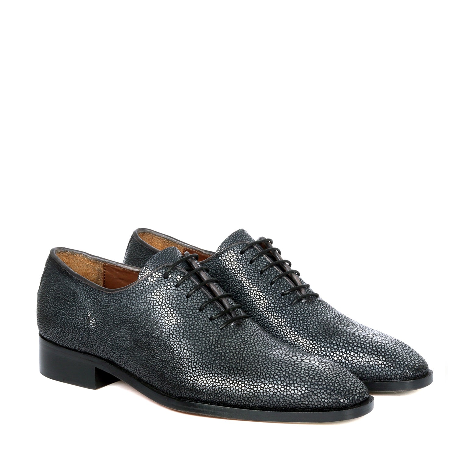 Exclusive Oxfords Lace-Up Formal Shoes in Stingray Fish Leather