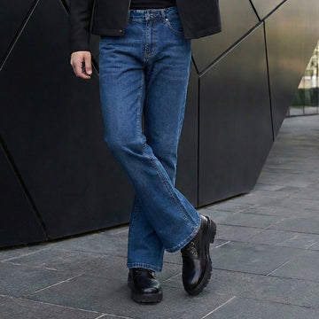 Light Weight Chunky Boot in Black Full Grain Leather with Lace-Up Closure