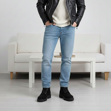 Light Weight Chunky Boot in Black Suede Leather with Lace-Up Closure